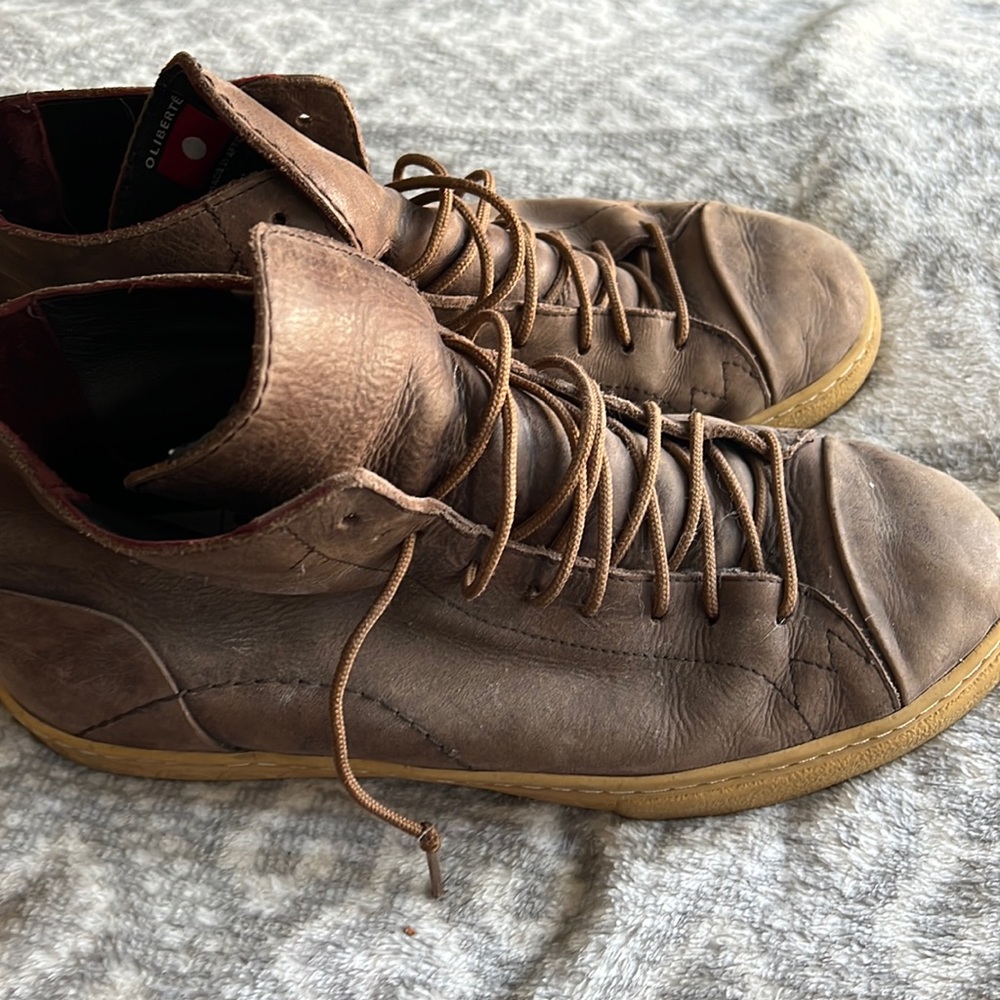 Oliberte brown leather high top hand made